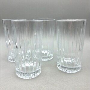 Royal Doulton Linear Lead Crystal Vertical Lines Highball Glasses Barware